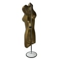 thumbnail image 3 of DisplayTown Gold Female Mannequin Long Torso with Stand Dress Form Tshirt Display Countertop Hollow Back Body with Metal Pole & Hanging Hook S-M Clothing Sizes (Set of 1), 3 of 5