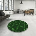 thumbnail image 4 of Ahgly Company Machine Washable Indoor Round Transitional Green Area Rugs, 5' Round, 4 of 7