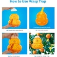 thumbnail image 4 of Trampa para avispas - Atrapaavispas, Trampa para abejas, Trampa para avispas amarillas, Trampa para moscas de la fruta, Trampa para avispones, Interior, Exterior, Forma de reloj de arena, 4 of 5