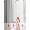 thumbnail image 6 of Pink Flamingo Birds Sheer Curtains 72 Inch Length 2 Panels for Living Room, Summer Tropical Plants Flowers Voile Kitchen Curtain Set, Luxury Privacy Drapes Window Treatment for Bedroom, 6 of 7