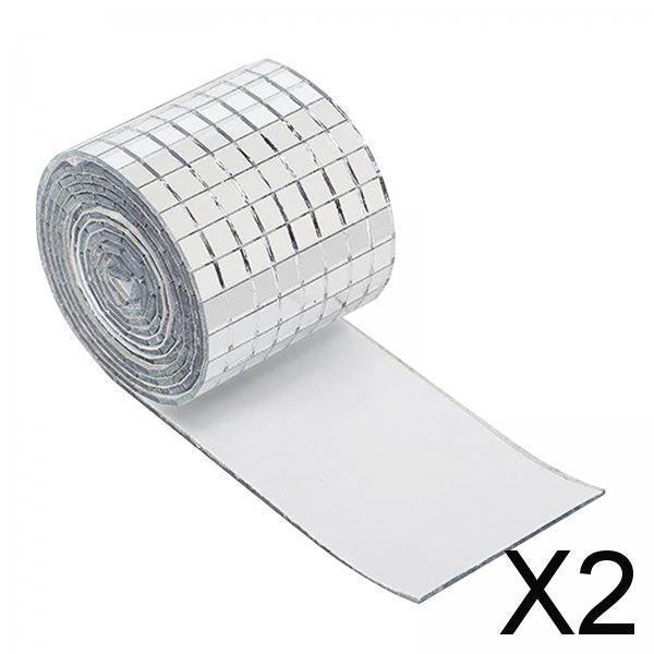 3xMirror Mosaic Self Binder Mirror Mosaics Square Glass Mosaic Tiles para Art Collage 2 piezas
