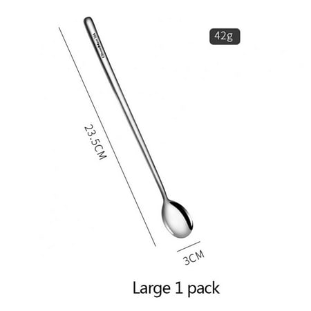 

Stainless Steel Mixing Spoon Portable Coffee Spoon Long Handled Multifunctional Stirring Spoon Kitchen Accessories Bar Tools