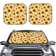thumbnail image 2 of Salouo Brown Leaf Pattern Sunflower Pattern Car Windshield Sun Shade Foldable | Front Windshield Shade for Sun, Heat and UV Rays | Interior Sun Protection-Large, 2 of 6