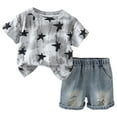 thumbnail image 2 of NAISIBABY Boy's Sets 2-Piece, Graphic Short Sleeve T-Shirt and Denim Shorts Summer Fashion Outfits Clothes Gray 4-5T, 2 of 9
