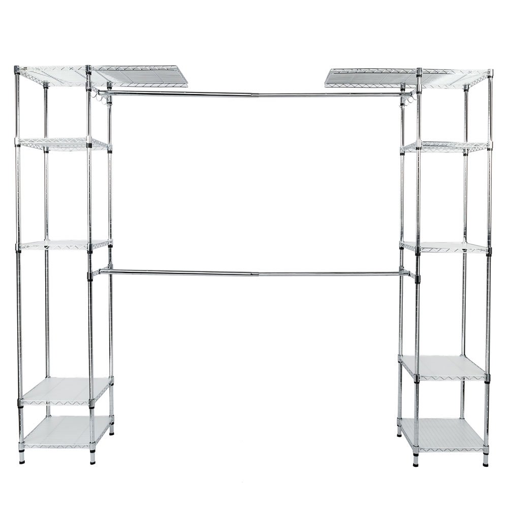 Costway 72" Wall Mounted Closet Organizer Kit - Adjustable Metal Shelving System