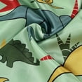 thumbnail image 6 of REDARER Dinosaur Print Satin Pajama Set Short Sleeve Button-Down Sleepwear & Loungewear,3-4 Years, 6 of 7