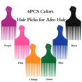 thumbnail image 3 of Peine para púas de pelo, púas de puño para cabello afro, púas afro de plástico de 6,5 pulgadas para mujeres y hombres, púas para levantar el cabello para cabello rizado, juego de a, 3 of 5