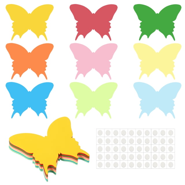 Recortes de Mariposa Uxcell, Paquete de 45 Mariposas de Papel, Recorte de Mariposa Colorido para el Aula, Color Variado