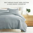 thumbnail image 6 of Blue Vintage Washed 3 Piece Cotton Duvet Cover Set, King/Cal-King, by Noble Linens, 6 of 6