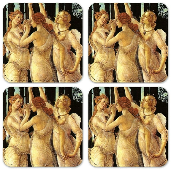 Vinyl Drink Coasters - Set of 4 - Botticelli: Spring