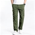 thumbnail image 3 of Men 6 Storage Utility Cargo Pants Stretch Ripstop Tapered Hiking Work Pants S-XXL（1 piece） without belt, 3 of 10