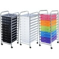 thumbnail image 2 of 10-Drawer Rolling Cart Utility Organizer with Wheels Black, 2 of 5