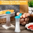 thumbnail image 3 of 2 Set Plastic Salt and Pepper Shakers Hourglass Salt and Pepper Shakers with Lids Large Covered for Camping Outdoor Lunch Home Kitchen Restaurant(Ocean Blue), 3 of 6