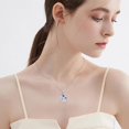 thumbnail image 4 of Highland Cow Necklace 925 Sterling Silver Amethyst Heart Pendant Necklaces for Women Birthday Jewelry Gifts 18" + 2" Extender, 4 of 7