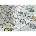 thumbnail image 4 of Ambesonne Bicycle Quilted Bedspread Set 3 Pcs, Penny-Farthing Tandem, King Size, Multicolor, 4 of 5
