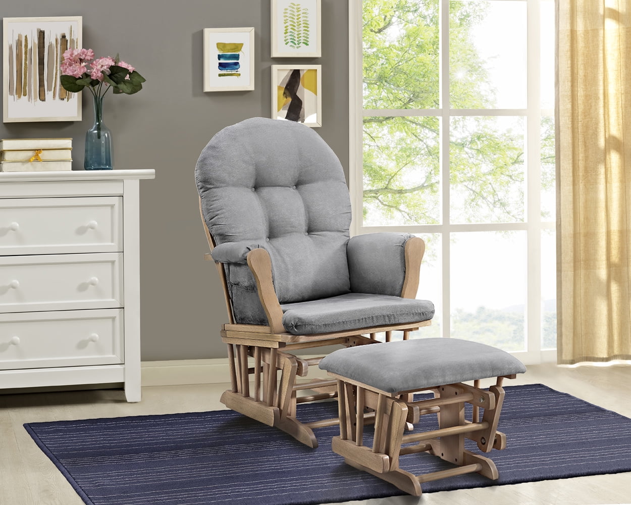 angel line windsor glider and ottoman cushion