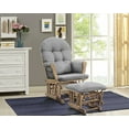 thumbnail image 2 of Angel Line Windsor Glider and Ottoman, Natural Finish with Gray Cushions, 2 of 2