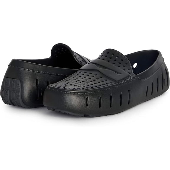 Floafers Country Club Driver 2.0 Loafers Men's 10 Black Perforated Shoes KHD2211