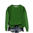 thumbnail image 3 of Zysthvn Winter Fall Sweatshirts for Women Casual Polka Dot Pullover Womens Sweatshirts Crewneck Long Sleeve Loose Fit Tops, 3 of 5