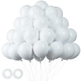 thumbnail image 1 of Globos de fiesta Voircoloria, 105 unidades, blancos, 30 cm, para decoración, 1 of 8
