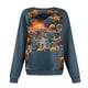 thumbnail image 4 of Sudadera de manga larga para mujer, informal, con cuello redondo, bonita, con estampado de Halloween, sudadera ligera con bolsillo, 4 of 6