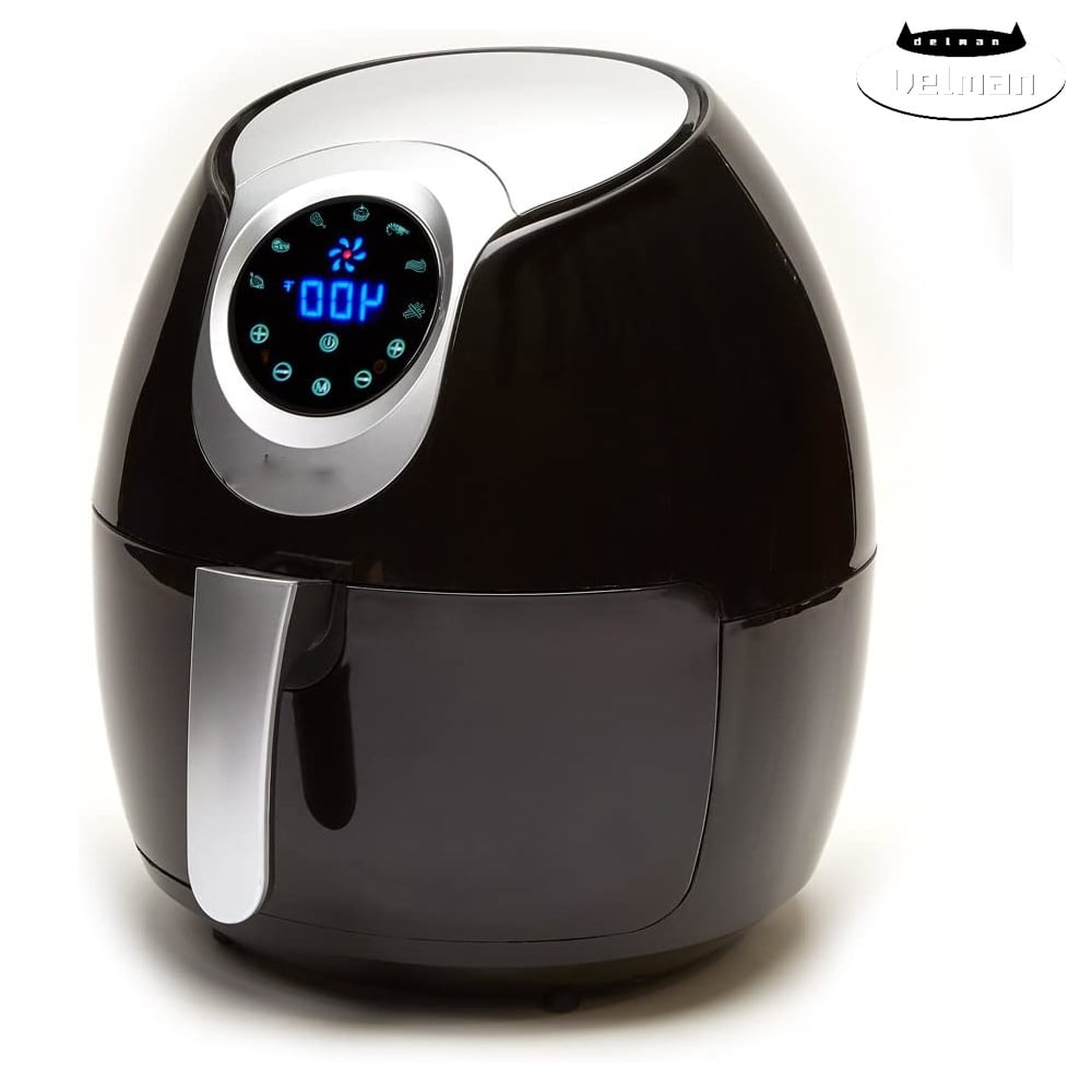 Air Fryer XL surrounds your food with Turbo Cyclonic Air instead