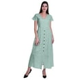 thumbnail image 2 of Moomaya Robe Longue Maxi pour Femmes à Manches Courtes, Robe Formelle/décontractée avec Poches P-TTG, 2 of 6