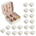 thumbnail image 1 of 20Pcs Organizadora de Joyero de Viaje, Alhajeros Joyeria Mujer, Portátil Mini Alhajeros de PU para Anillos, Pendientes, Collares (Blanco), 1 of 7