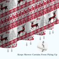 thumbnail image 6 of Red and White Christmas Reindeer Pattern Shower Curtain 72"x72" ,Bathroom Decorative Shower Curtains Set with 12 Hooks,Modern Waterproof Washable Shower Curtain, 6 of 6