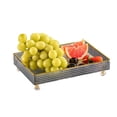 thumbnail image 1 of Plateau de Fruits Forme de Luxe Texturé Épaissi Multifonctionnel Rangement Design Élégant Transparent Plateau à Bonbons Fournitures pour la Maison, 1 of 8