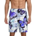 thumbnail image 2 of Daiia Butterflies Mens Woven Stretch Pajama Short,Short Pajama Pants-X-Large, 2 of 9