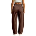 thumbnail image 6 of Evdexr Sweatpants Women Barrel Drawstring Elastic Waist Pants Solid Baggy Wide Leg Comfy Trousers Casual 2026 Stylish Joggers with Pockets Coffee S, 6 of 6