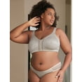 thumbnail image 4 of WingsLove Front Fastening Bras for Women Minimizer Wireless Non Padded Full Coverage Back Support Plus Size Bras (Toffee,38DDD), 4 of 6