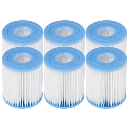 Intex 29007E Type H Easy Set Swimming Pool Filter Cartridge, 6 Pack