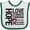 White and Green, variant on Inktastic Multiple Myeloma Hope Love Strength Boys or Girls Baby Bib