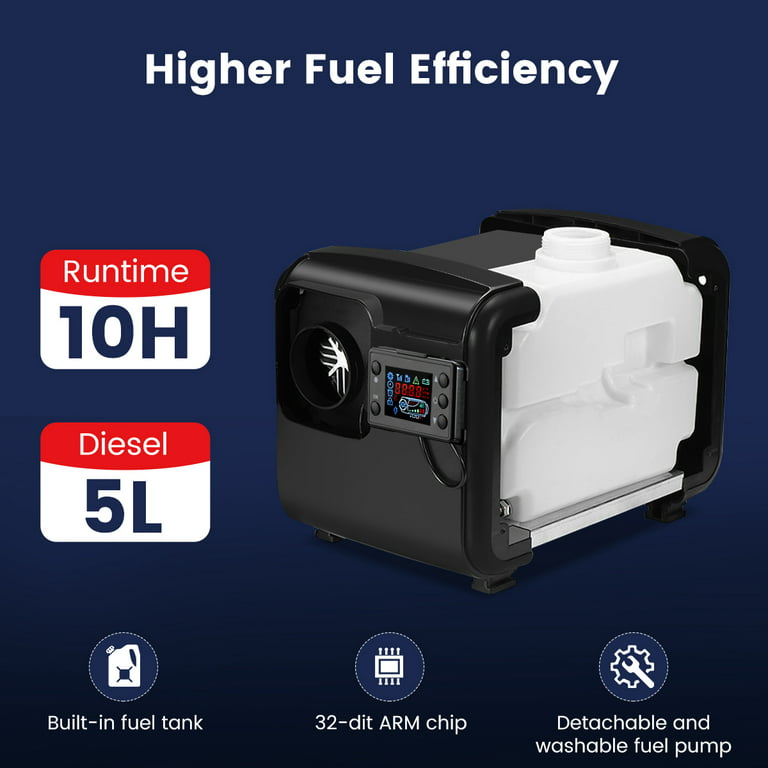 Hcalory Diesel Air Heater, 5KW-8KW All in one Adjustable Parking Heater,  12V Thermostat with LCD Switch & Wireless Control for Car RV Truck Boat
