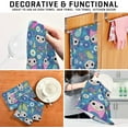 thumbnail image 7 of SKYSONIC Owl Kitchen Dish Towel Set of 4, 28 x 18 Inch Super Absorbent Soft Drying Cloth Tea Bar Towels, 7 of 7