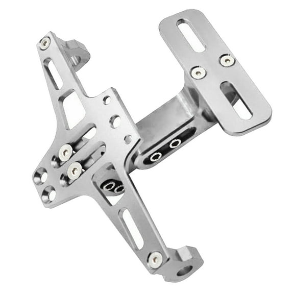 BIBABLYKE Motorcycle Rear License Plate Frame Holder Adjustable Scooter Motorbike Aluminum License Number Plate Bracket