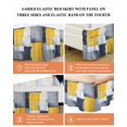 thumbnail image 5 of Abstract Black Yellow Gray Bed Skirt Queen Size 18" Drop Oil Painting Art Ruffled Wrap Around Bed Skirts Adjustable Elastic Bedskirt Dust Ruffle for Queen Size Bed, 5 of 7