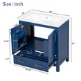 thumbnail image 6 of 30" Bathroom Vanity With Single Sink, Soft Closing Door, Drawer Combo Cabinet Undermount Sink, Solid Wood Multifunctional Storage Cabinet For Bathroom, 6 of 9
