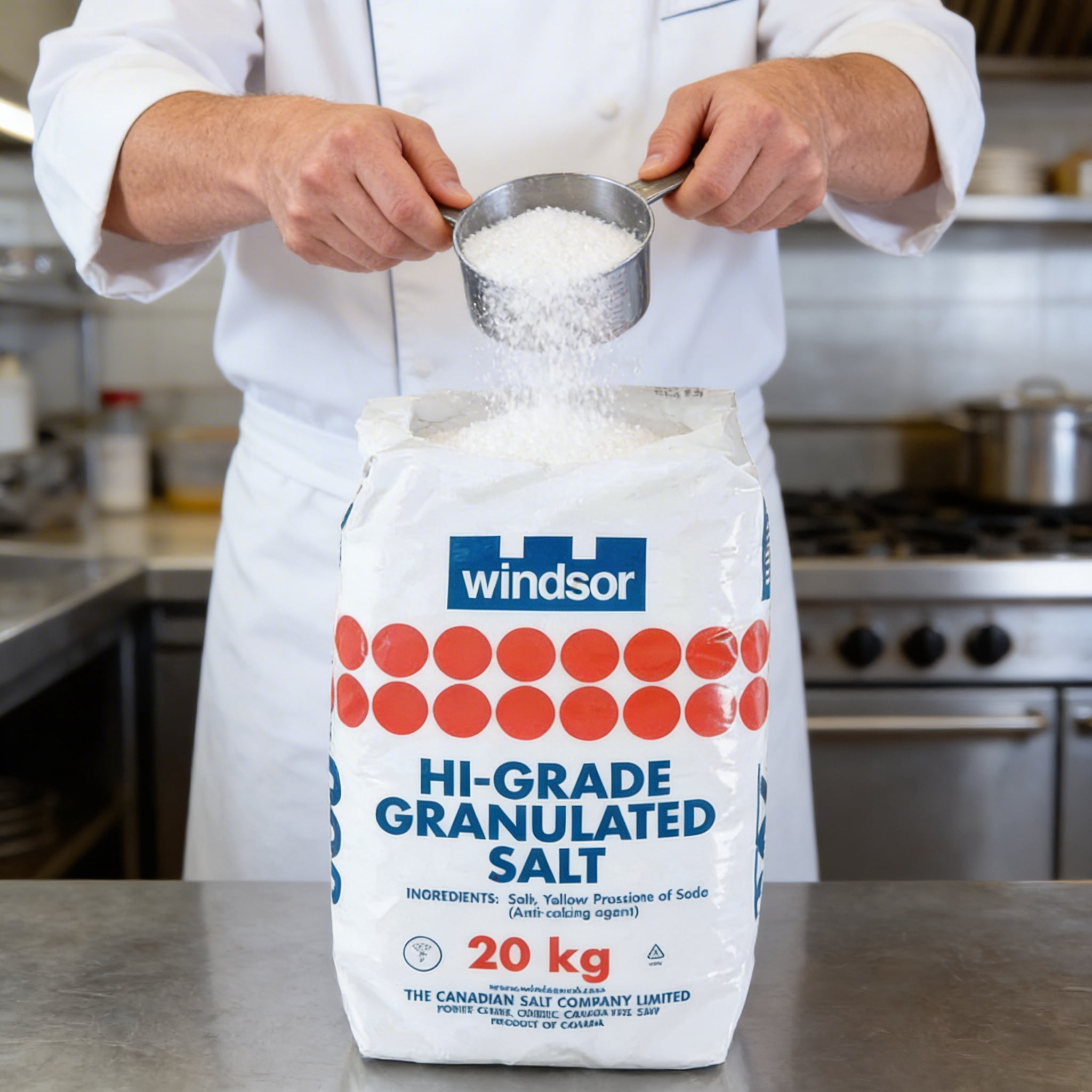 Windsor Fine Hi-Grade Salt, 20 kg (44.09 lbs) Bag – Food-Grade