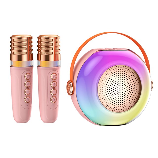 Dsscvnef Kids Singing Wireless Microphone Speaker Set Portable Karaoke Music Performance Easy To Use for Children