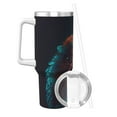 thumbnail image 2 of KLL Abstract Botanical Heart Print 40oz Stainless Steel Insulated Car Cup Coffee Mug with Spillproof Lid - Keep Your Drink Hot or Cold on the Go, 2 of 8