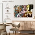 thumbnail image 5 of Elephant Stock Butterfly And Buddha Wall Art - Horizontal Multi Panel Canvas - Living Room Wall Decor - Religion And Spirituality Multi Panel - Blue And Pink Decor - 38" x 24", 5 of 8