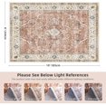 thumbnail image 2 of Boho Vintage Round Rug ft- Faux Wool Dreely Washable Area Rug Small Distressed Throw Rugs Floor Carpet for Door Mat Entryway Bedrooms Laundry (Round - ; Diameter Border ), 2 of 6