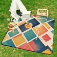 thumbnail image 6 of Bohemian Color Picnic Blanket Waterproof Outdoor Beach Blanket Hand-held Pad Suitable for Travel, Camping, Beach, Family Gatherings, 6 of 7