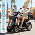 thumbnail image 3 of QEEKA Heavy-Duty 4 Wheel Mobility Scooter for Adults & Seniors,1000W Motor, 500 LBS Weight Capacity,Black, 3 of 7