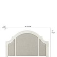thumbnail image 3 of Panama Jack Sonoma Farmhouse Wood Upholstered King Headboard in White, 3 of 3