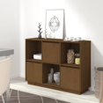 thumbnail image 1 of vidaXL Buffet Miel Brun 110.5x35x80 cm Pin Massif, 1 of 5