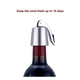 thumbnail image 3 of Tapones de vino para botellas de vino abiertas, tapón de botella de vino de acero inoxidable, tapa de goma reutilizable (Plata-1), 3 of 5